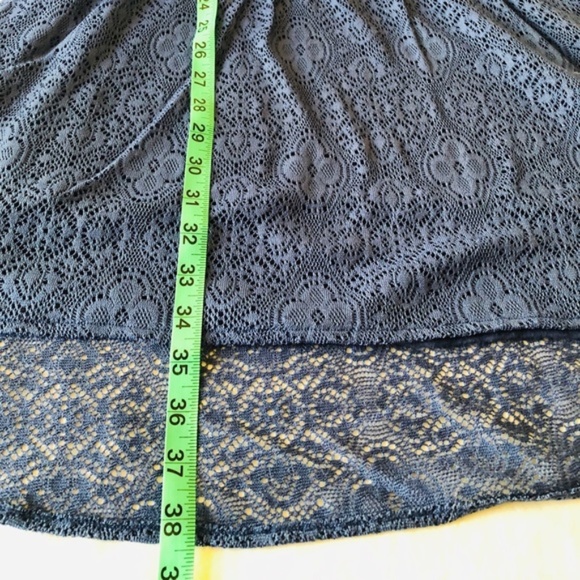 Anthropologie Leifnotes blue hi-low smocked lace dress size XS - Picture 7 of 8